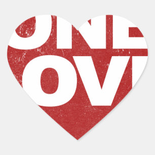 One Love Poster Hart Sticker