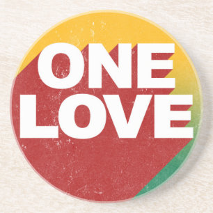 One Love Poster Zandsteen Onderzetter