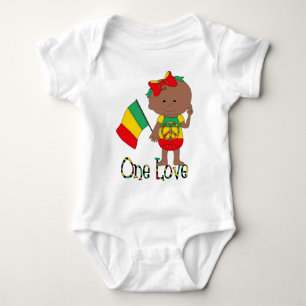 One Love Rasta Baby African American Romper