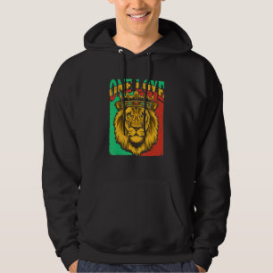 One Love Rasta Leeuw Jamaicaanse Trots Reggae Afri Hoodie