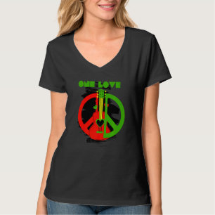 One Love Rasta Lion of Judah Reggae Roots & Cultur T-shirt