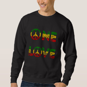 One Love Rasta Reggae Music Hippie Peace Rastafari Trui