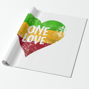 One Love Rastafari T-shirt Jamaica Retro  G Cadeaupapier