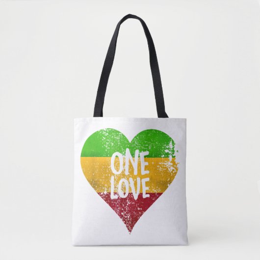 One Love Rastafari T-shirt Jamaica Retro G Draagtas (Voorkant)