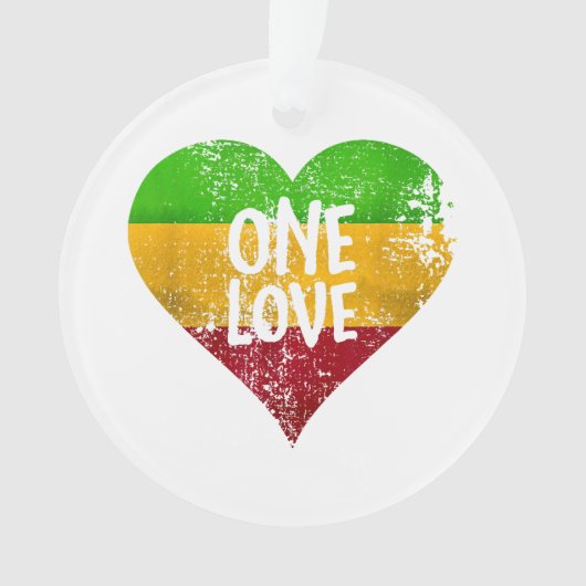 One Love Rastafari T-Shirt Jamaïque Retro Vintage  (devant)
