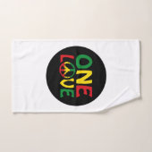One Love, Reggae design (Serviette à main)