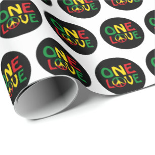 One Love, Reggae Design Cadeaupapier