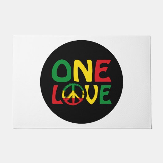 One Love, Reggae design Deurmat (Voorkant)