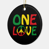 One Love, Reggae Design Keramisch Ornament (Links)