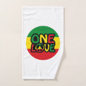One Love, Reggae design met reggae-kleuren Handdoek (Handdoek)