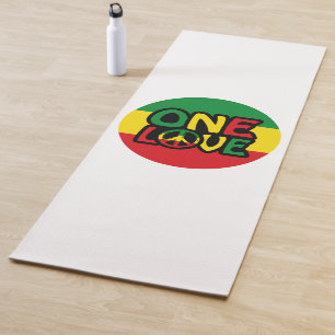 One Love, Reggae design met reggae-kleuren Yogamat