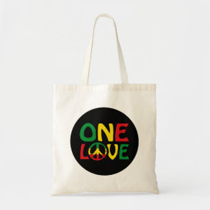 One Love, Reggae Design Tote Bag