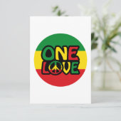 One Love, Reggae design with reggae colors Kaart (Staand voorkant)