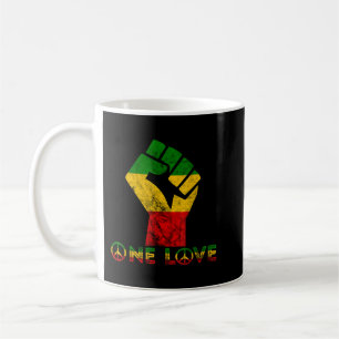 One Love Reggae Fist Rasta Reggae Music Jamaica Ra Koffiemok