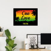 One Love Respect Unity and Inclusion Jamaican Poster (Thuiskantoor)