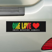 ONE LOVE Vrede en Liefde Quote Bumpersticker (Op auto)
