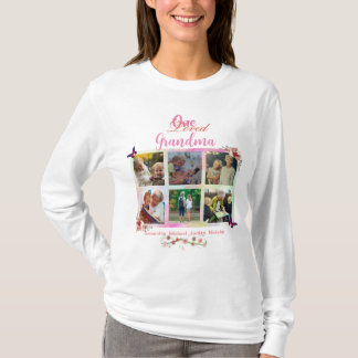 One Loved Grandma Photo Collage Persoonlijk T-shirt