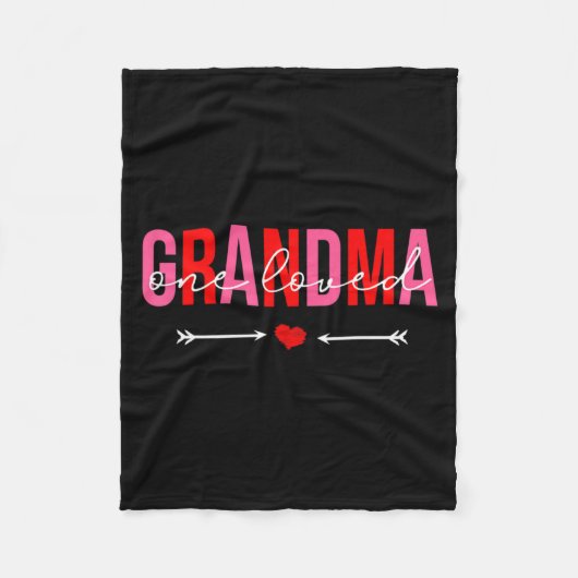 One Loved Grandma Valentines Day Family Matching  Fleece Deken (Voorkant)
