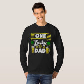 One Lucky Dad Beer St Patrick's Day Daddy T-shirt (Voorkant volledig)