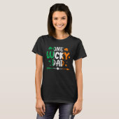 One Lucky Dad St Patricks Day Irish Flag Ireland F T-shirt (Voorkant volledig)