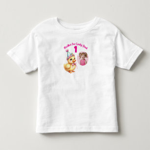 One Lucky Duck 1e Verjaardag Foto Cadeau Kinder Shirts