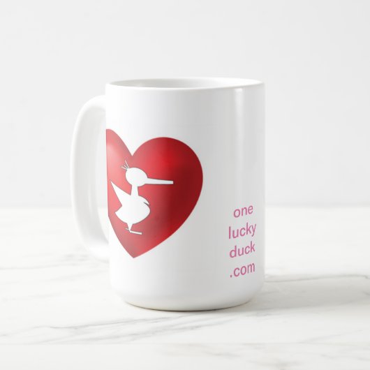 One Lucky Duck Coffee Love Mok (Voorkant links)