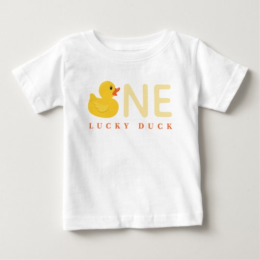 One Lucky Duck First Birthday Shirt (Voorkant)