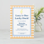 One Lucky Duck Invitation Template (Orange) (Debout devant)