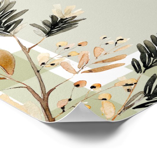 One Lucky Duck Schattige Duckling Gingham 1e verja Poster (Hoek)