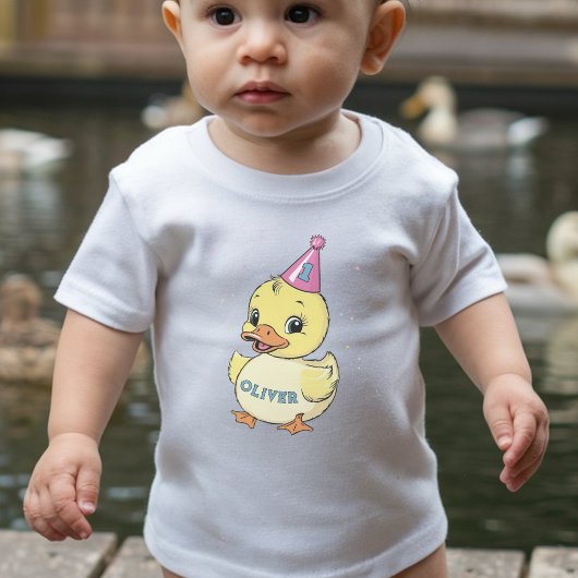 One Lucky Duck Verjaardag Kinder 1e Shirts