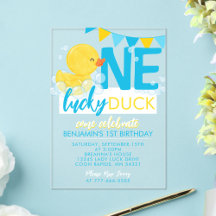 One Lucky Duck Waterverf 1e verjaardag
