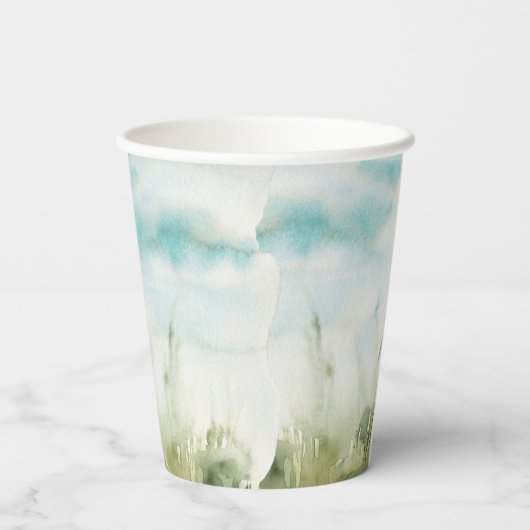 One Lucky Duck Waterverf Boy 1e Verjaardag Papieren Bekers (Achterkant)