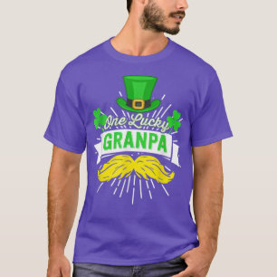 One Lucky Grandpa Beard Leprechaun Irish St Patric T-shirt