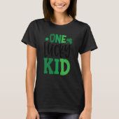 One Lucky Kid C Shamrock Irish Ireland T-shirt (Voorkant)