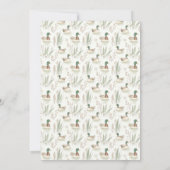 One Lucky Mallard Ducks 1st Birthday Invitation Kaart (Achterkant)