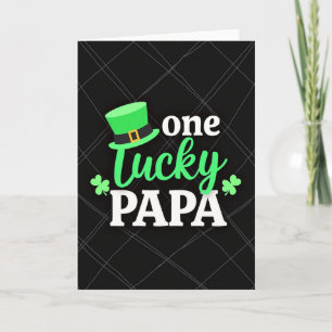 One Lucky Papa St Patricks Kaart