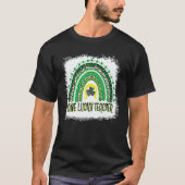 One Lucky Teacher Leopard Rainbow St Patrick's Day T-shirt (Voorkant)