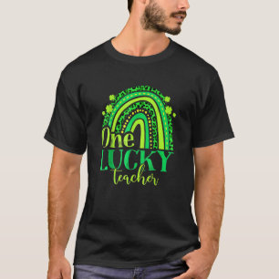 One Lucky Teacher Rainbow St Patricku2019s Day App T-shirt