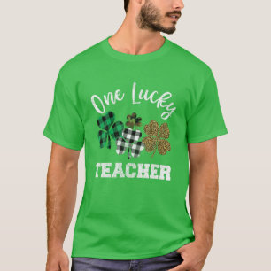 One Lucky Teacher S., St Patricks Teacher Mannen W T-shirt