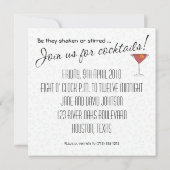 One Martini, Two Martini Party Invitation Sjabloon Kaart (Achterkant)