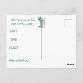 ONE MINT JULEP DERBY PARTY UITNODIGING (Achterkant)