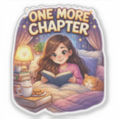 One More Chapter Reading Custom-Cut Vinyl Sticker (Devant)