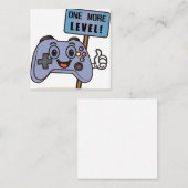 One More Level! Vierkante Visitekaartje (Voorkant / Achterkant)