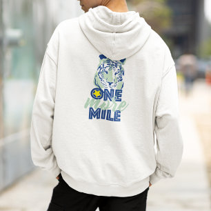 One More Mile Motivatie Blue Tiger Mannen Hoodie