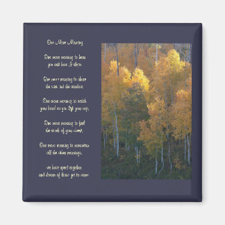 "One More Morning" Liefdesgedicht Herfstmagneet Magneet
