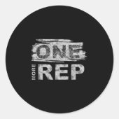 One More Rep _ Gym Motivation  Ronde Sticker (Voorkant)