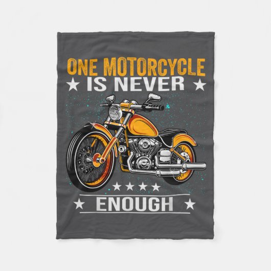 One Motorcycle Is Never Enough - Funny Biker Quote Fleece Deken (Voorkant)