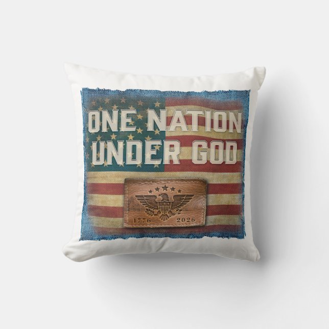 One Nation - Throw Pillow Kussen (Voorkant)