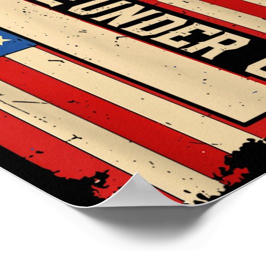 One Nation Under God Patriotic Christian Faith Ame Poster (Hoek)