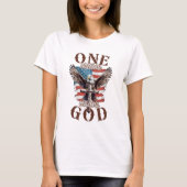 ONE Nation Under GOD USA Patriottisch T-shirt (Voorkant)